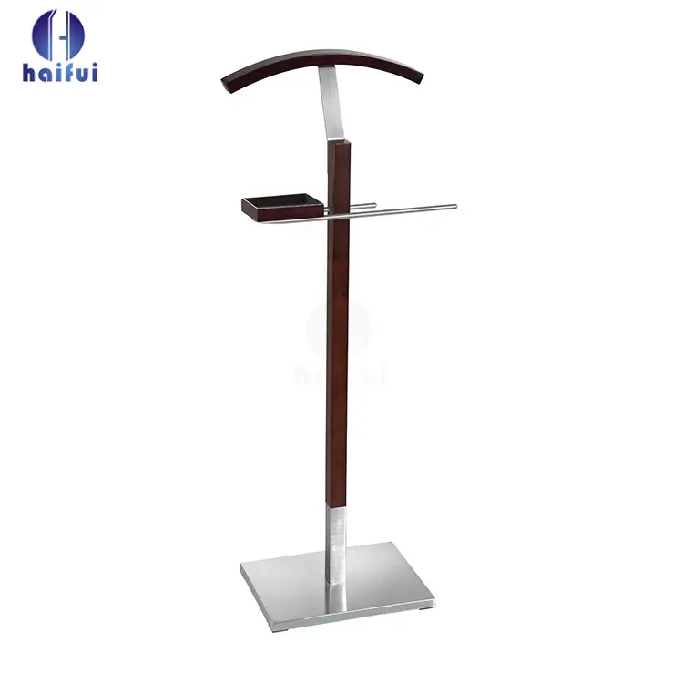 Materiaal Jas Rack Stand Doek Hanger Rack Rvs & Hout Zilver & Bruin Moderne Carton 10Pcs L480 * w320 * H1290 Mm