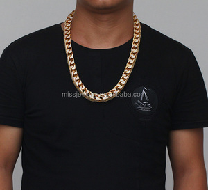 proveedor grande pesado helado Dubai nuevo 18 K italiano oro cuello Franco cadena diseños para los hombres MJCN069 - Product Image 5