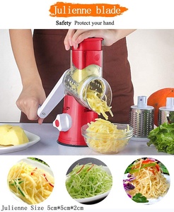 <strong>Rotary</strong> Handheld Vegetable Slicer <strong>Cheese</strong> <strong>Grater</strong> with Suction Cup Feet - Product Image 3