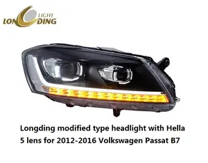 Фара Longding модифицированного типа с объективом Hella 5 для 2012-2016 Volkswagen Passat B7