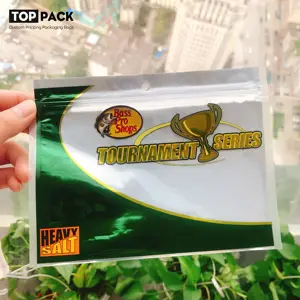 Ziplock-Cebo de gusano de pesca de plástico suave, bolsas de embalaje con impresión personalizada