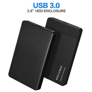 격자 무늬 디자인 HDD 케이스 2.5 인치 SATA USB 3.0 SSD 어댑터 SSD 1 테라바이트 2 테라바이트 하드 디스크 드라이브 상자 외부 HDD 인클로저