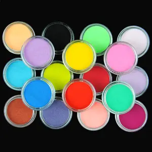 18 teile/satz 3d bunte acryl pulver für nagel kunst