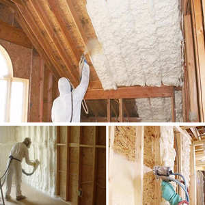 Espuma rígida de poliuretano de dos componentes de celda abierta/celda cerrada Spray ignífugo Polymetric MDI para aislamiento o inyección - Product Image 3