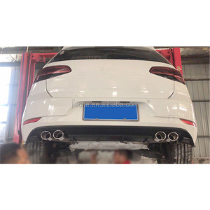 Lame de pare-choc arrière en fibre de carbone, accessoire de voiture, Volkswagen Golf 7 7.5 MK7.5 Standard et <span class=keywords><strong>GTI</strong></span> 2017 <span class=keywords><strong>2018</strong></span> 2019 R, PP en plastique noir - Product Image 3