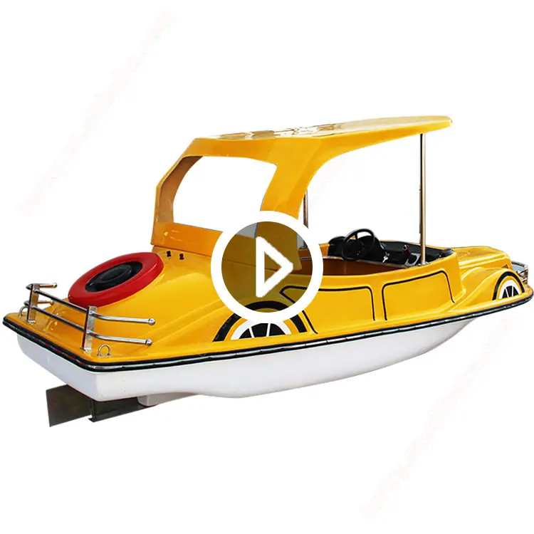Car design di acqua di divertimento giocare in fibra di vetro per bambini mini barca elettrica