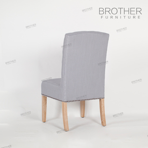 Nouveau Design Gris Clair Tissu touffeté vintage accent chaises meubles - Product Image 3