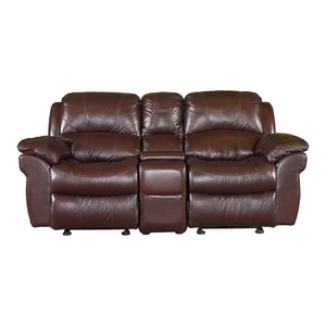 Style européen moderne Salon italie Canapé <span class=keywords><strong>inclinable</strong></span> de cinéma maison en cuir avec console et <span class=keywords><strong>table</strong></span> de tirage - Product Image 3