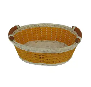 Panier de rangement tissé en rotin en osier du fournisseur coloré du Vietnam organisé pour le stockage de cadeaux vides