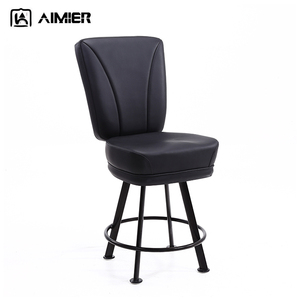 Noir Texture Cuir Casino Tabourets <span class=keywords><strong>de</strong></span> <span class=keywords><strong>Bar</strong></span> Assise Et <span class=keywords><strong>Dossier</strong></span> Avec Mousse Moulée Casino Moderne Chaises <span class=keywords><strong>de</strong></span> <span class=keywords><strong>Bar</strong></span> À Vendre - Product Image 2