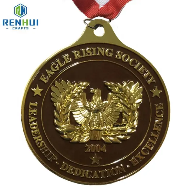 ที่กำหนดเองไม้อะคริลิคReplicaหมากรุกถ้วยรางวัลและเหรียญอินเดียFinisherโลหะเคลือบทองริบบิ้นEagle Army commendationเหรียญ