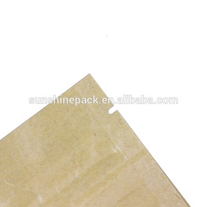 Túi Giấy Kraft Màu Nâu Đáy Phẳng Có Thể Niêm Phong Ziplock Heat Sealable Hộp Lưu Trữ Thực Phẩm <span class=keywords><strong>Pouch</strong></span> Với Cửa Sổ Mờ - Product Image 4