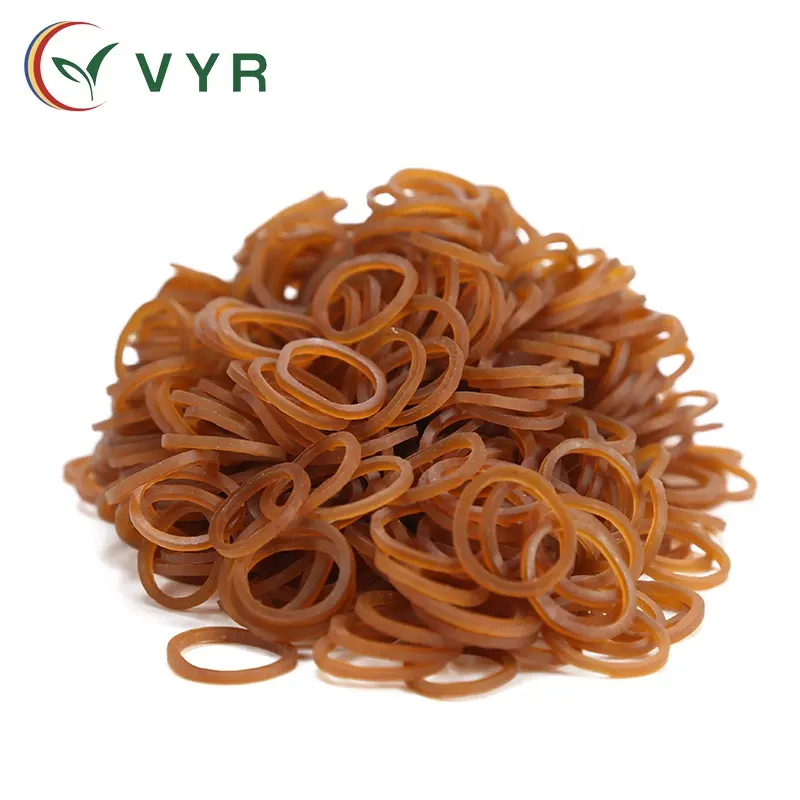 China Manufacturer Natural Brown rubber band for Packaging use 0.6 inches in Diameter