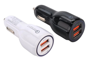 QC3.0 Sạc Nhanh Hai Cổng Kép USB Sạc Nhanh Xe Adapter Sạc - Product Image 2