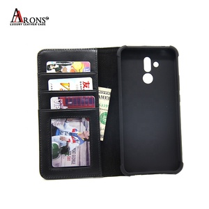Precio de fábrica Venta caliente Flip cubierta negro genuino cuero de vaca teléfono caso de cartera para Huawei Mate 20 Lite - Product Image 2