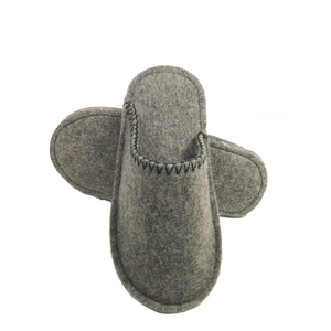 Unisexe respirant hiver chaud laine naturelle <span class=keywords><strong>feutre</strong></span> léger dos ouvert <span class=keywords><strong>pantoufle</strong></span> intérieure souple <span class=keywords><strong>Semelle</strong></span> intérieure pour hommes - Product Image 1