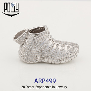 Bijoux fantaisie en argent sterling 925, <span class=keywords><strong>chaussures</strong></span> de sport <span class=keywords><strong>Jordan</strong></span>, hip-hop, bijoux pour hommes - Product Image 2