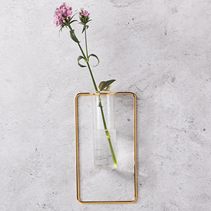Set di 2 di Vetro Decorativo Del <span class=keywords><strong>Cuore</strong></span> Del Fiore <span class=keywords><strong>Vaso</strong></span> D'oro <span class=keywords><strong>Vaso</strong></span> di Supporto In Metallo Con Cerniera Germoglio di Prova Tubi Vasi Display - Product Image 3