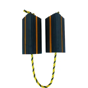 High Quality Heavy Duty Parking Equipment Rubber Stopper Aircraft <strong>Chock</strong> with Fabric Rope <strong>Wheel</strong> <strong>Chock</strong> - Product Image 3