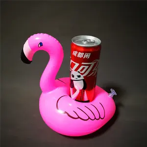 Suporte inflável do copo do flamingo do pvc