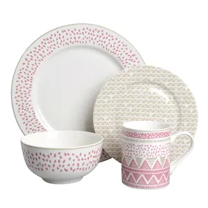 Arte viva jantar conjunto Rosa Funky fine bone china caneca de cerâmica e conjuntos de jantar