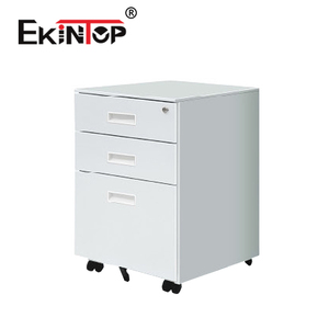 Ekintop sous bureau petit tiroir armoire en bois avec 3 <span class=keywords><strong>tiroirs</strong></span> <span class=keywords><strong>sur</strong></span> roulettes - Product Image 2