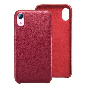 Bovini di lusso sottile reale rosso in pelle antiurto mobile del telefono della copertura posteriore di caso per il <span class=keywords><strong>iphone</strong></span> <span class=keywords><strong>XR</strong></span> - Product Image 1