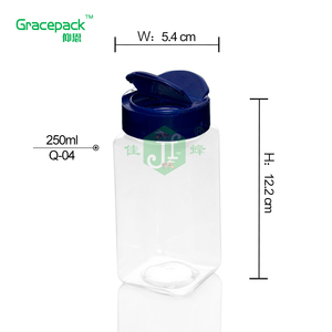 <strong>PET</strong> Jar 250ml Plastic Spice Container With Butterfly Hat Plastic Pepper Shaker - Product Image 3
