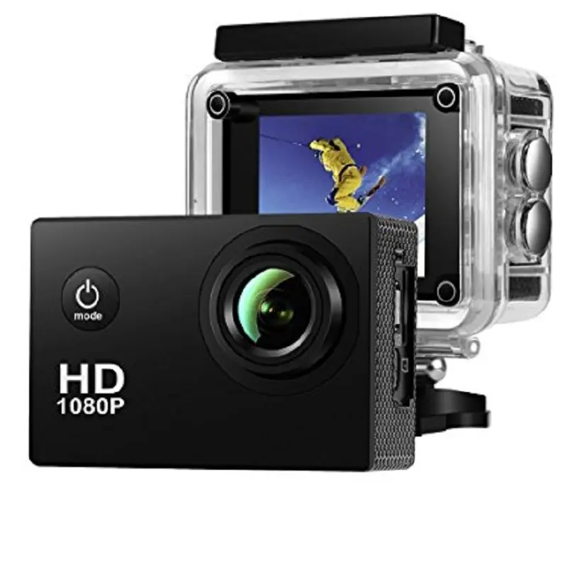 Obtenir l'échantillon Moins cher Silm Body 2.0 Inch Waterproof Mini Camera 720p Action Camera 360 Degree Rotation Vlogging Camera