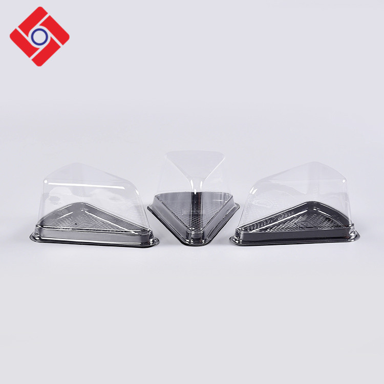 Pla Jetable Mince Triangle En Plastique Mini Emballage Blister Mini Dessert Gâteau Plateau