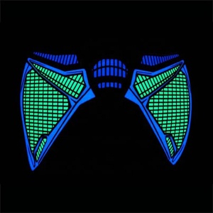 De fiesta de halloween de neón intermitente máscara de sonido activado <span class=keywords><strong>led</strong></span> de <span class=keywords><strong>cara</strong></span> el panel máscara - Product Image 2