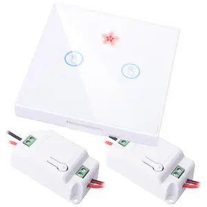 SMATRUL 2 banda intelligente Senza Fili di tocco Interruttore Della Luce Dello Schermo di Vetro RF Remote Control 433 MHZ tasto del Pannello di Parete 110 V 220 V ha condotto la Lampada