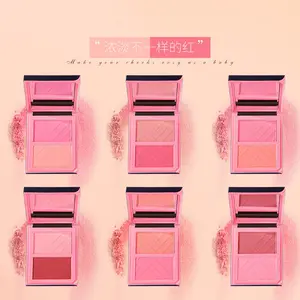 Blush de etiqueta privada para mulheres, maquiagem duradoura de cores, ingredientes para blush de rosto, 2023