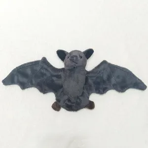 自定义填充野生动物蝙蝠毛绒玩具黑色毛绒蝙蝠