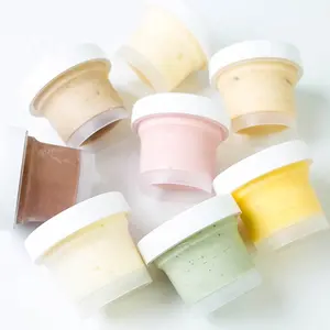 Tasse à crème glacée en plastique, 50 pièces de haute qualité, impression personnalisée, tasse à yaourt, coffret cadeau