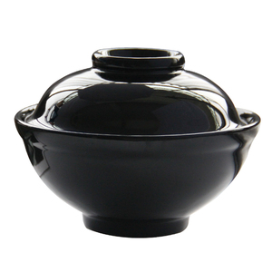 <span class=keywords><strong>China</strong></span>, de alta calidad, estilo simple <span class=keywords><strong>comida</strong></span> REDONDA/sopa de 6 pulgadas de porcelana negro tazón de fideos con tapa - Product Image 1