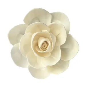 סיטונאי פרימיום לבן חיוני שמן מלאכותי דקורטיבי סולה עץ פרח בעבודת יד