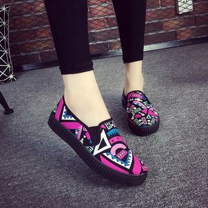 De alta calidad de las mujeres Zapatos blanco negro casual de lona de goma de zapatos y zapatos de lona de <span class=keywords><strong>mujer</strong></span> - Product Image 5