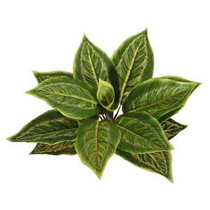 40cm plantes suspendues décoration verdure paquet petit arbre d'arbustes en gros usine fournisseur Offre Spéciale faux tropicial feuilles tas - Product Image 6