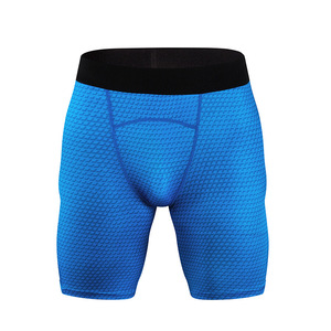 Pantaloncini Sportivi da <span class=keywords><strong>Uomo</strong></span> a Compressione, <span class=keywords><strong>Elasticizzati</strong></span> in Quattro Direzioni, per Corsa e Fitness, Vita Media, Traspiranti, Asciugatura Rapida, con Stampa - Product Image 1