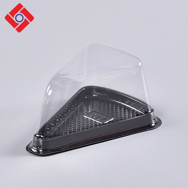 Pla Jetable Mince Triangle En Plastique Mini Emballage Blister Mini Dessert Gâteau Plateau