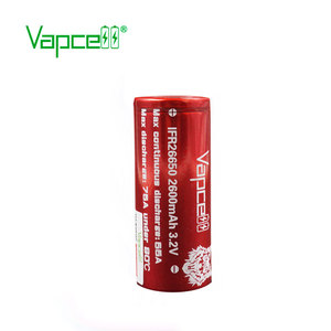 Lifepo4 Vapcell 26650 2600 mah 55A rojo de la batería de Li-Ion de 3,2 V de alto a <span class=keywords><strong>A123</strong></span> 26650 M1B