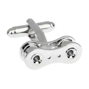 best selling novelty silver Bicycle Chain Cufflinks For Men Wedding