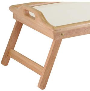 접이식 다리 단단한 나무 침대와 소파 암 커피 트레이 테이블 - Product Image 2