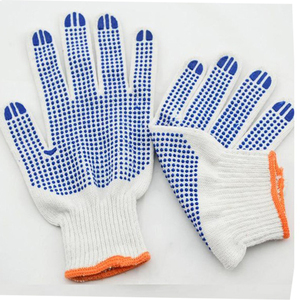 Guantes de Algodón con Puntos de Goma Antideslizantes, Equipo de Protección Personal, Guantes de PVC Blancos con Puntos, Precio Más Bajo - Product Image 2