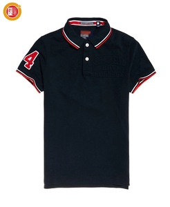 OEM Nouveau Design De Mode Hommes Vêtements D'été À Manches Courtes Brodé Marine Coton Polo - Product Image 6