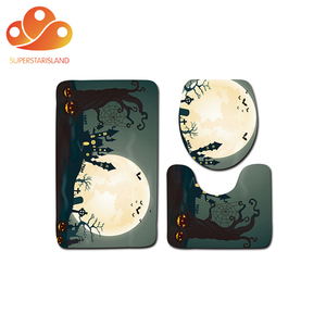 De moda pp 3 pieza suave anti-slip de baño alfombras alfombra de <span class=keywords><strong>juego</strong></span> de halloween - Product Image 5
