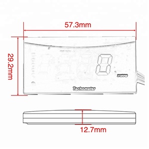 LCD RPM tacómetro medidor indicador para CB CBR GSXR YZF Motor de carreras de taquicardia ventricular hora metro - Product Image 4