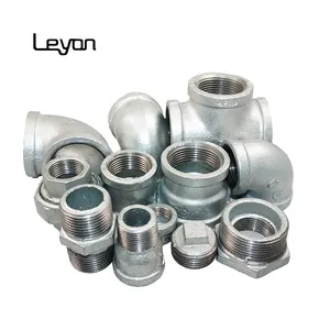 Glv Phụ Kiện Iso 7/1 Đường Elbow Chữ Thập Trắng Chất Lượng Cao Sắt Tees Giảm Hexagon Union Malleable Gang Ce 92 M/F Elbow