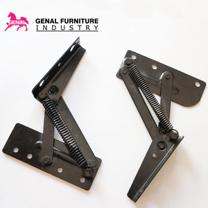Flexible storage black iron frame sofa bed mechanism hinge with strong spring